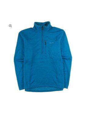 Patagonia Worn Wear Men's R1 Pullover Teal Blue 1/4 Zip Pullover Medium